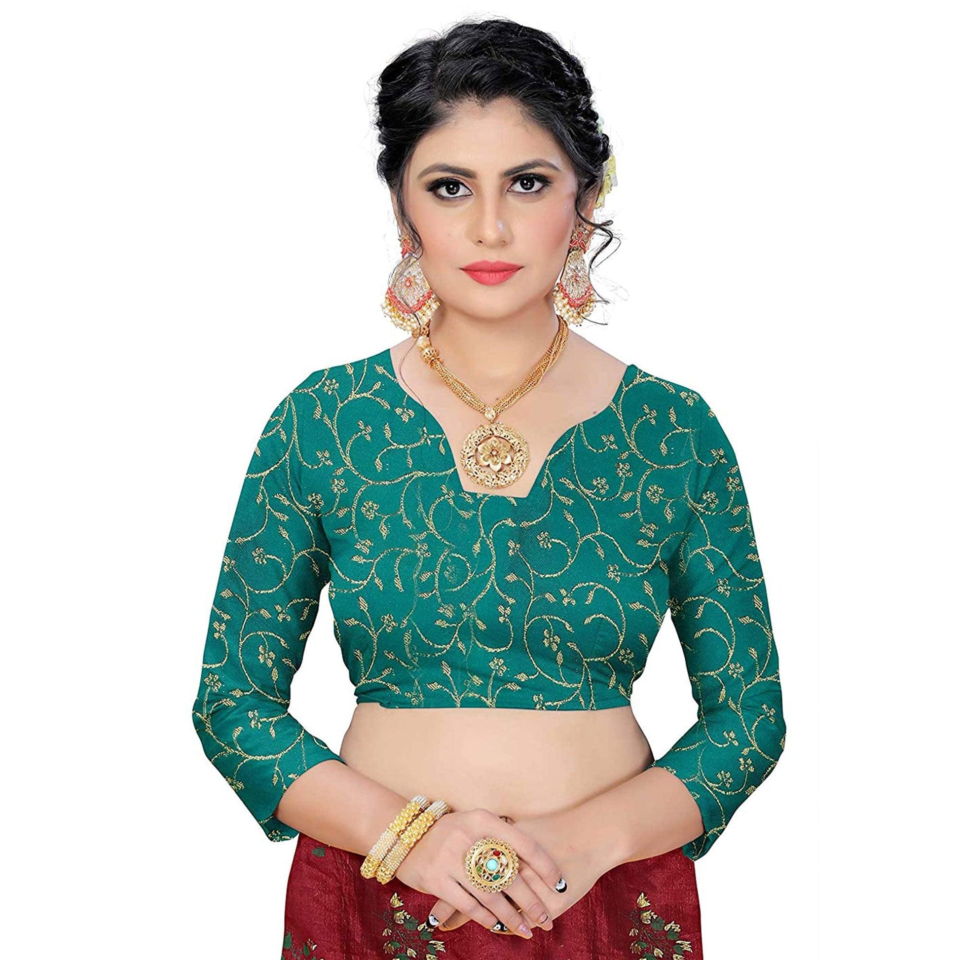 Innovative Maroon Colored Partywear Foil Work Printed Art Silk Saree