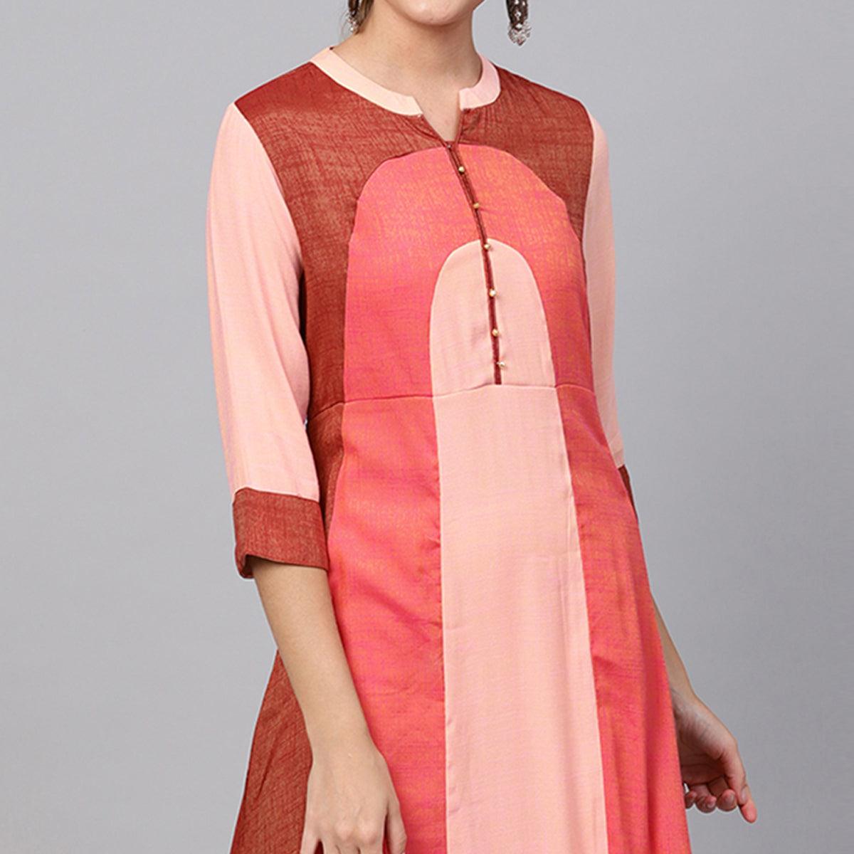 Innovative Multi Colored Casual Wear Viscose Rayon Kurti