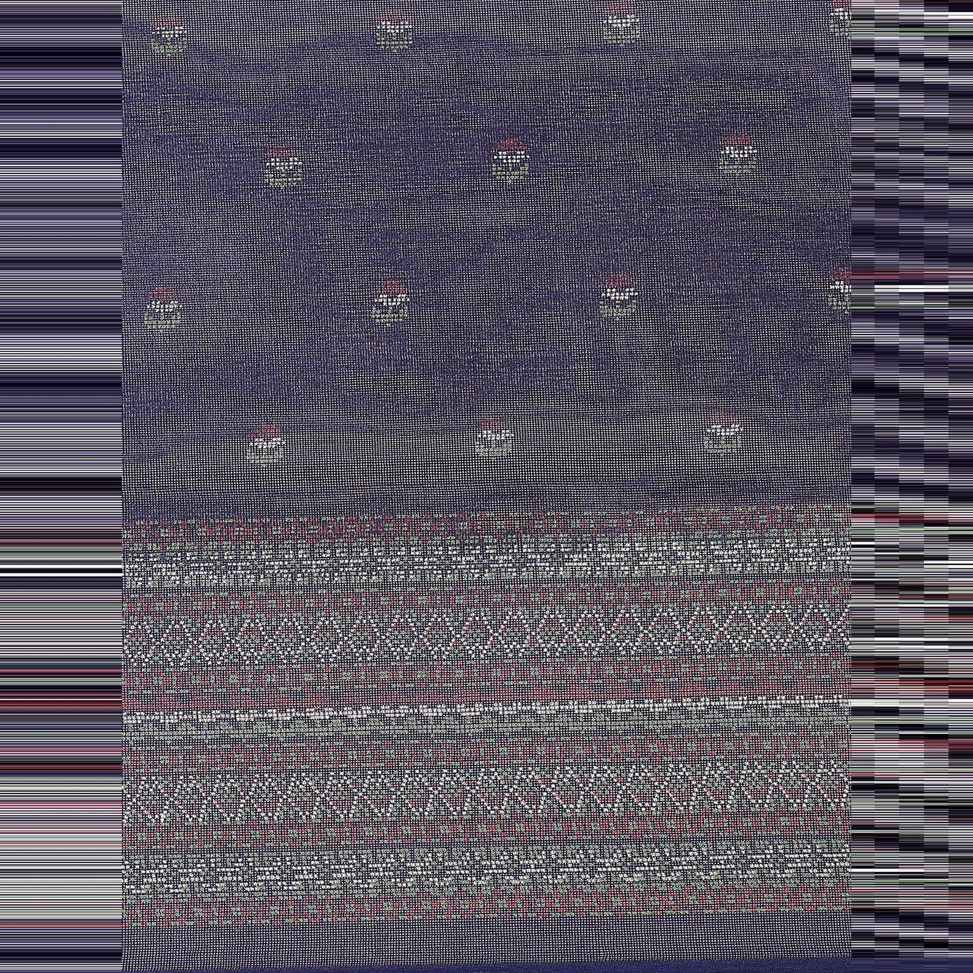 Innovative Navy Blue Colored Casual Wear Printed Jute Silk Saree