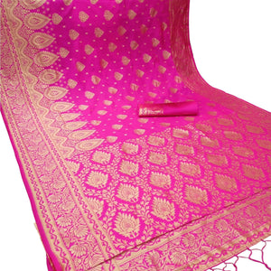 Innovative Pink Colored Festive Wear Woven Banarasi Silk Saree