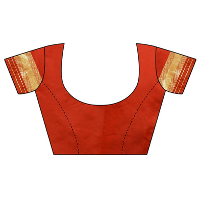 Innovative Red Colored Festive Wear Woven Banarasi Silk Saree