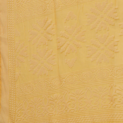 Intricate Orange Colored Party Wear Geometric Brasso Saree