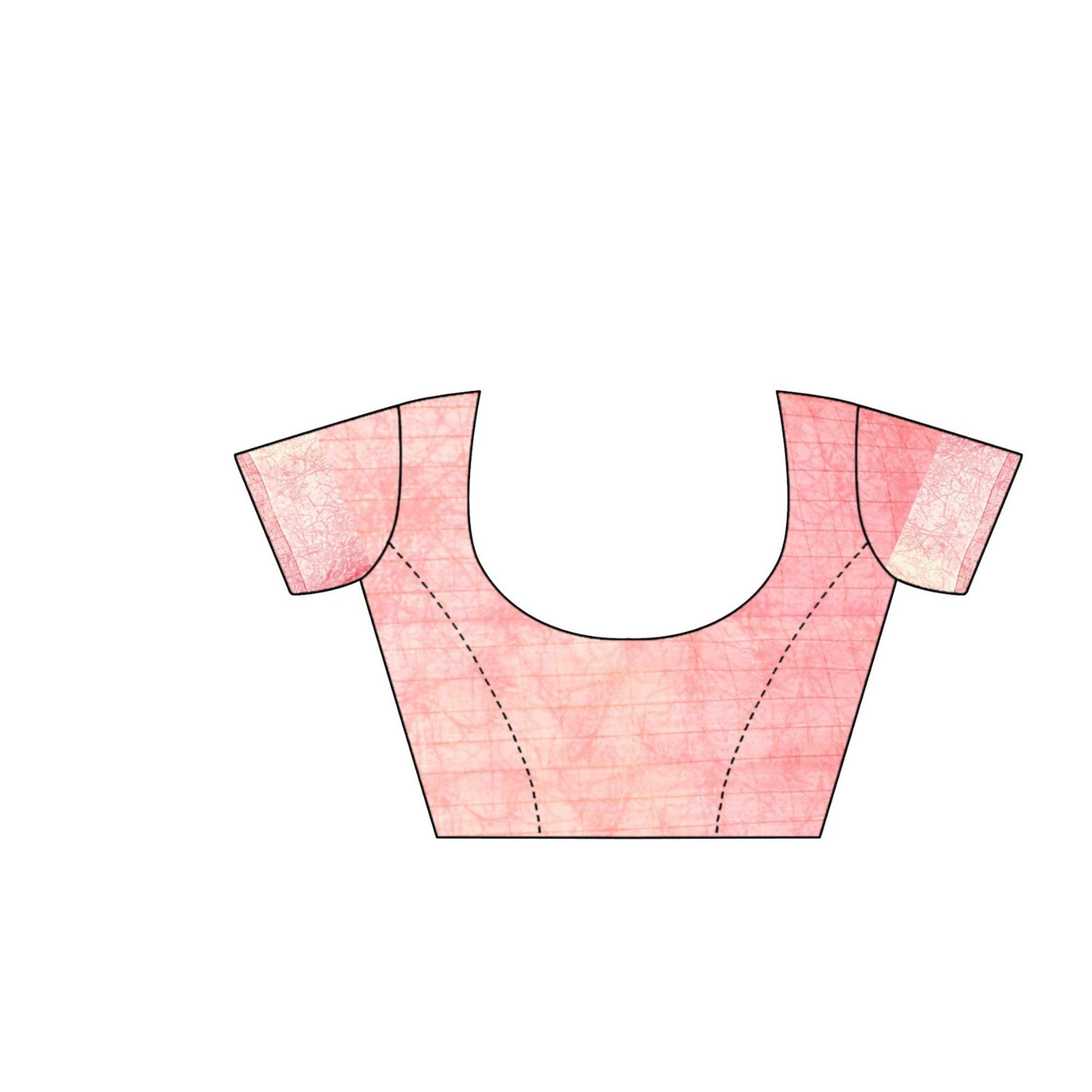 Intricate Pink Colored Casual Wear Printed Cotton Saree