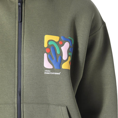 Irasuto Studios Shikaku Form Khaki Zip-Up Hoodie