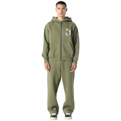 Irasuto Studios Shikaku Form Khaki Zip-Up Hoodie