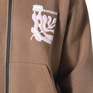 Irasuto Studios Sumi Flow Tobacco Zip-Up Hoodie