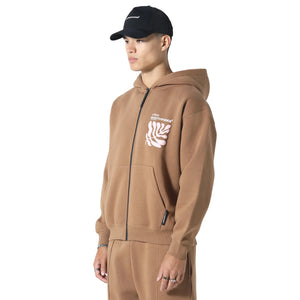 Irasuto Studios Sumi Flow Tobacco Zip-Up Hoodie