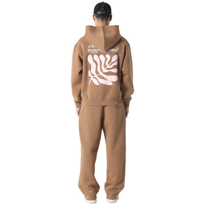 Irasuto Studios Sumi Flow Tobacco Zip-Up Hoodie