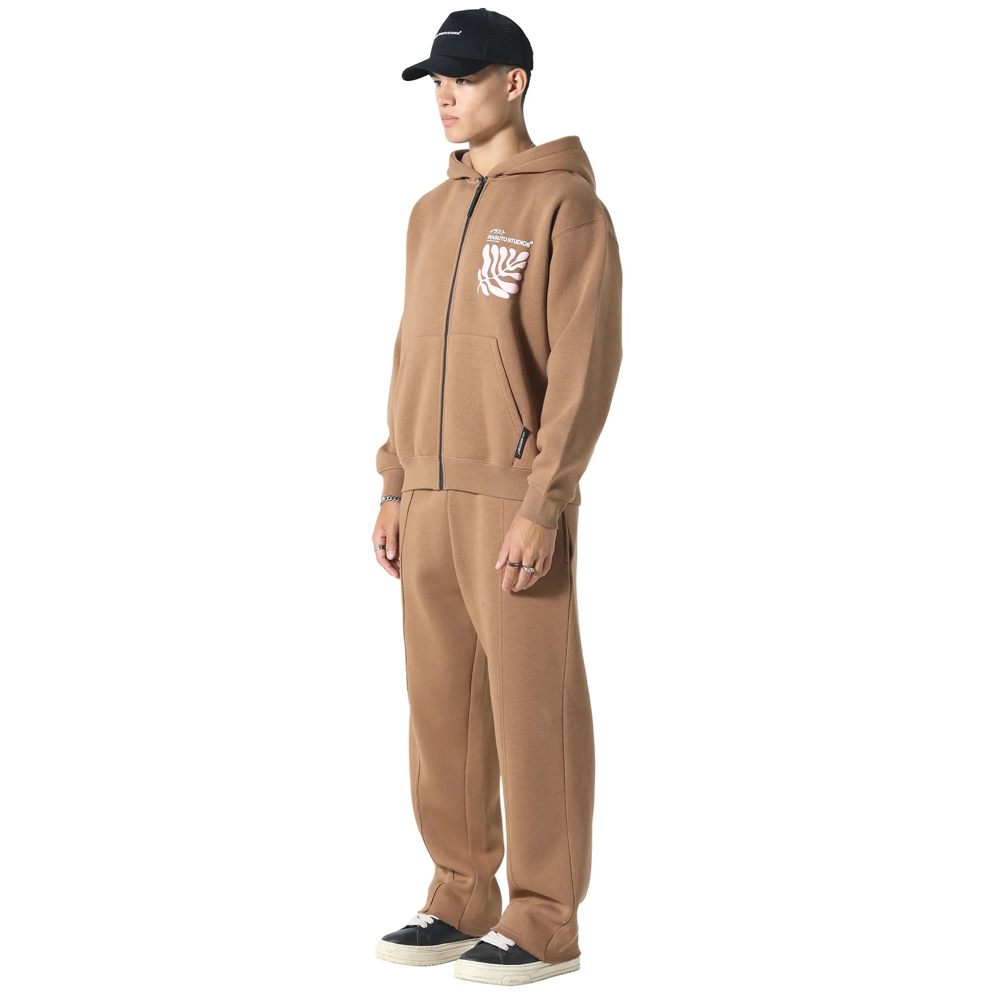 Irasuto Studios Sumi Flow Tobacco Zip-Up Hoodie