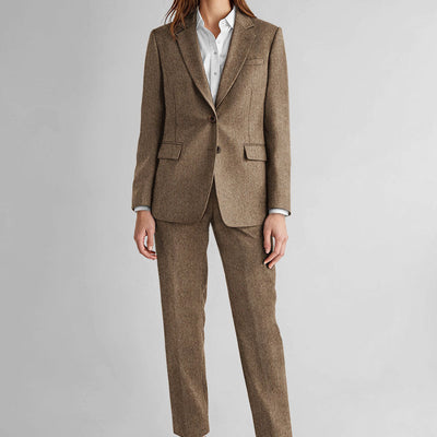 Women's Irish Brown Herringbone Tweed Suit
