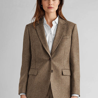Women's Irish Brown Herringbone Tweed Suit