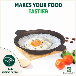 CASTrong Cast Iron Appam Pan/Appachetty, Pre-seasoned, Nonstick, 100% Pure, Toxin-free, Induction, 22cm