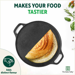 CASTrong Cast Iron Cookware Set: Free ₹400 Tadka Pan+ Tawa+ Kadai, Kitchen Set for Home, Pre-seasoned, 100% Pure, Toxin-free, Induction