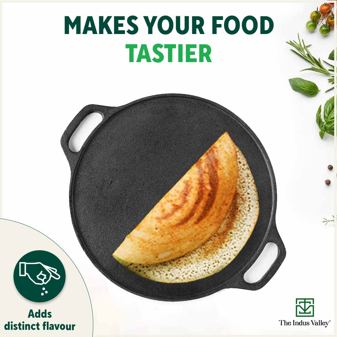 CASTrong Cast Iron Cookware Set: Free ₹400 Tadka Pan+ Tawa+ Kadai, Kitchen Set for Home, Pre-seasoned, 100% Pure, Toxin-free, Induction