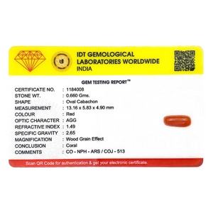 Red Coral - 3.3 Carat