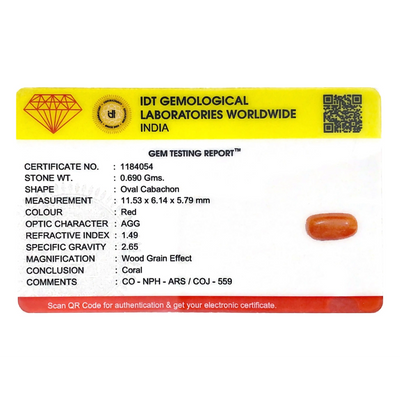 Red Coral - 3.45 Carat