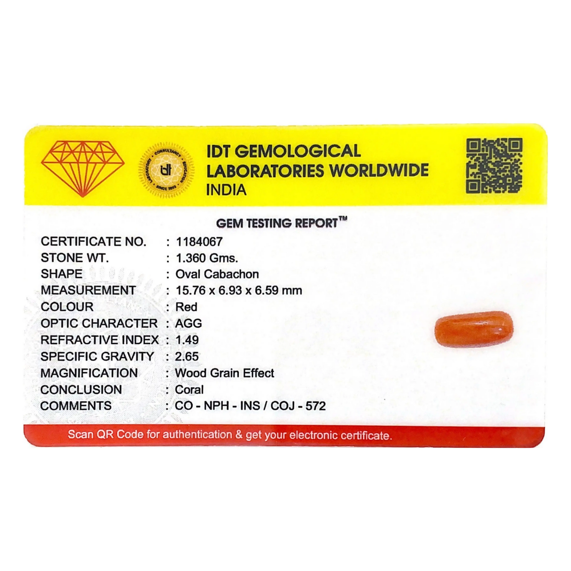 Red Coral - 6.8 Carat