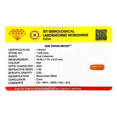 Red Coral - 7 Carat