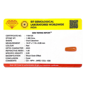 Red Coral - 6.8 Carat