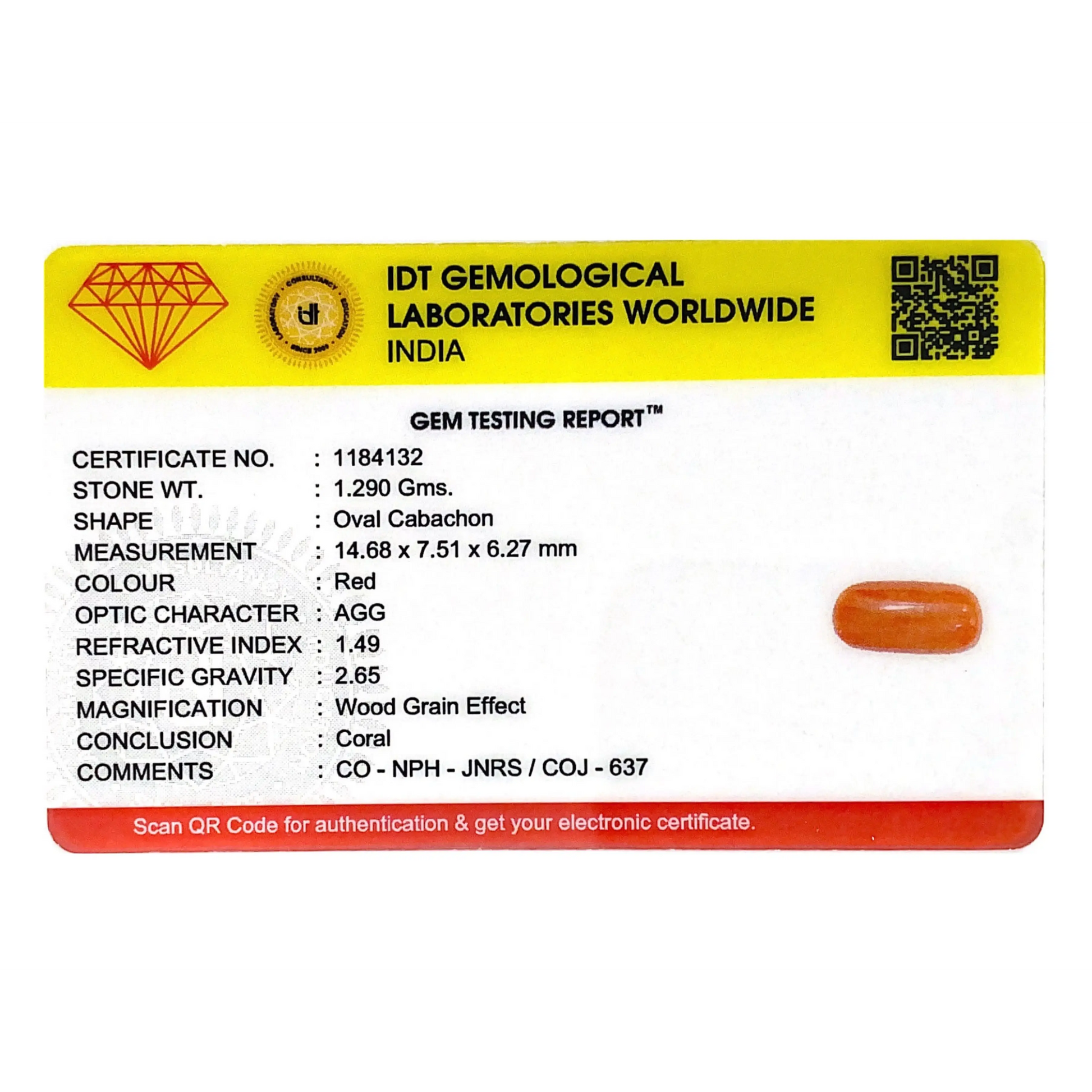 Red Coral - 6.45 Carat
