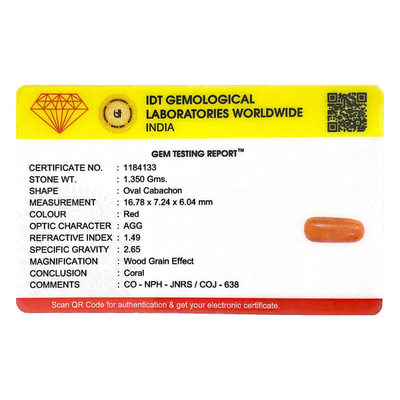 Red Coral - 6.75 Carat