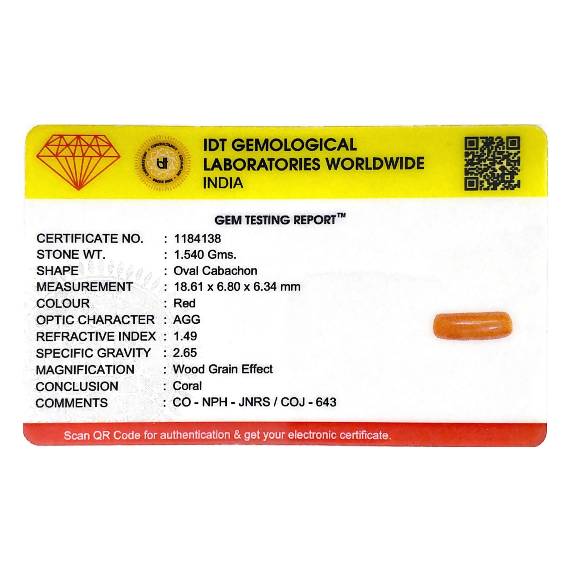 Red Coral - 7.7 Carat