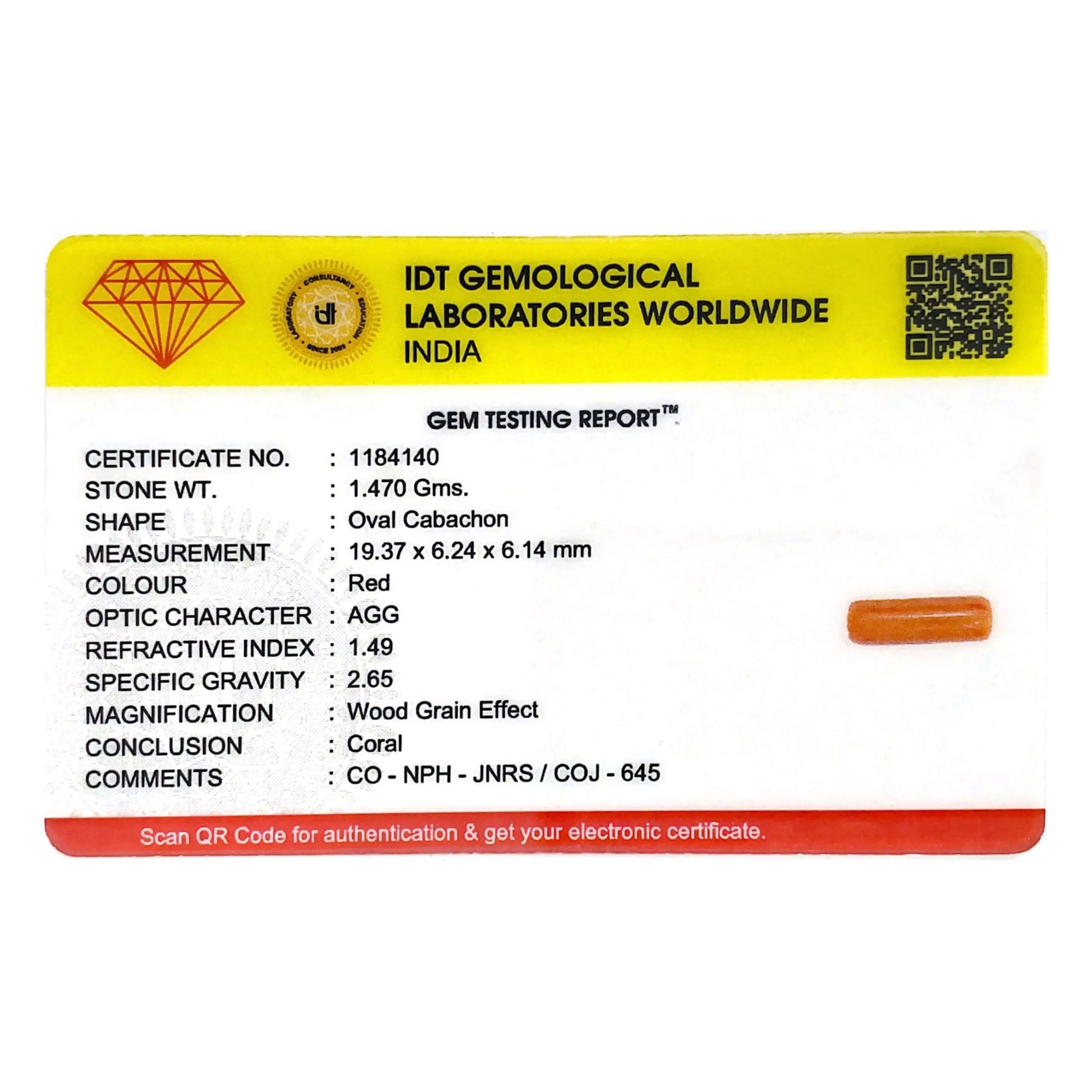 Red Coral - 7.35 Carat