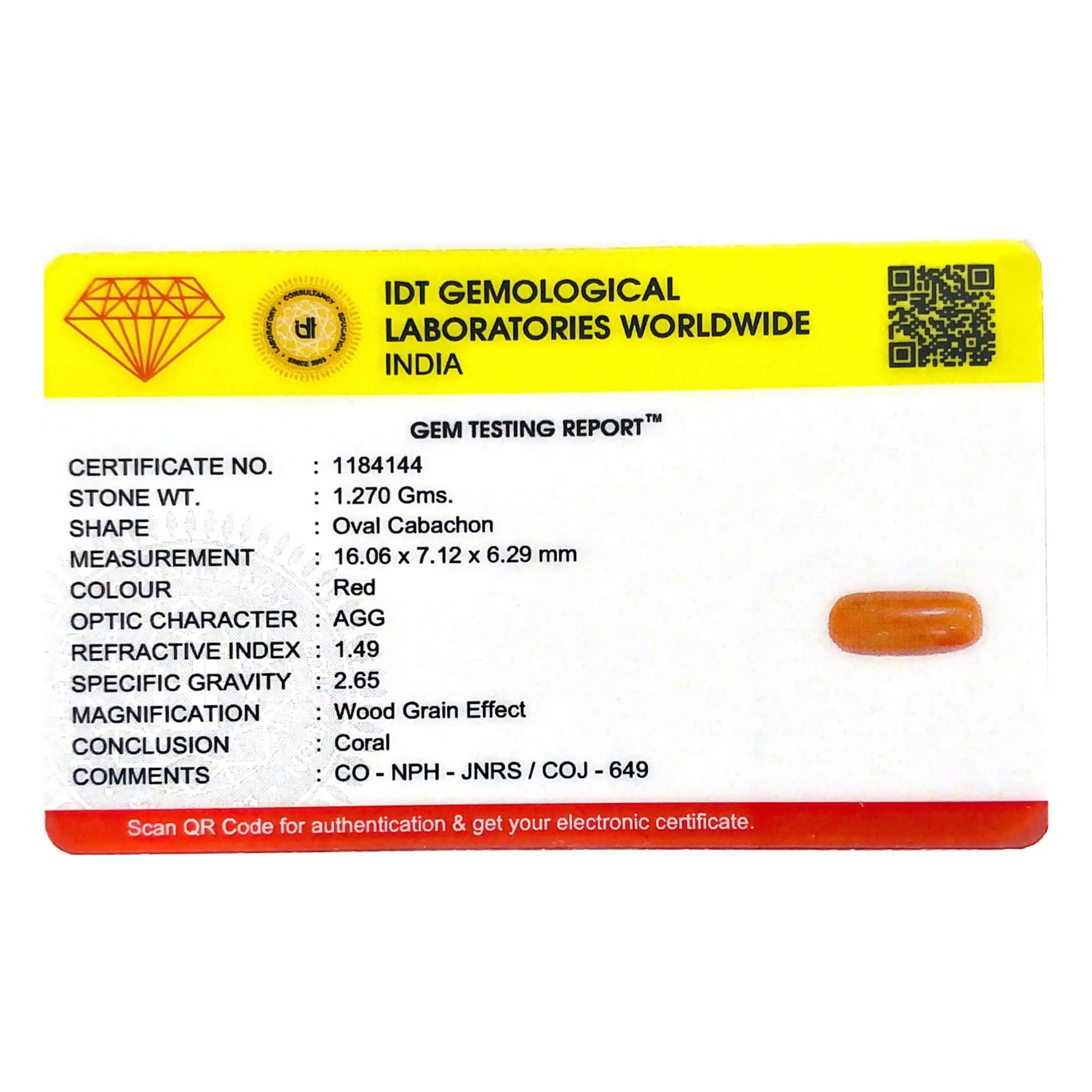 Red Coral - 6.35 Carat