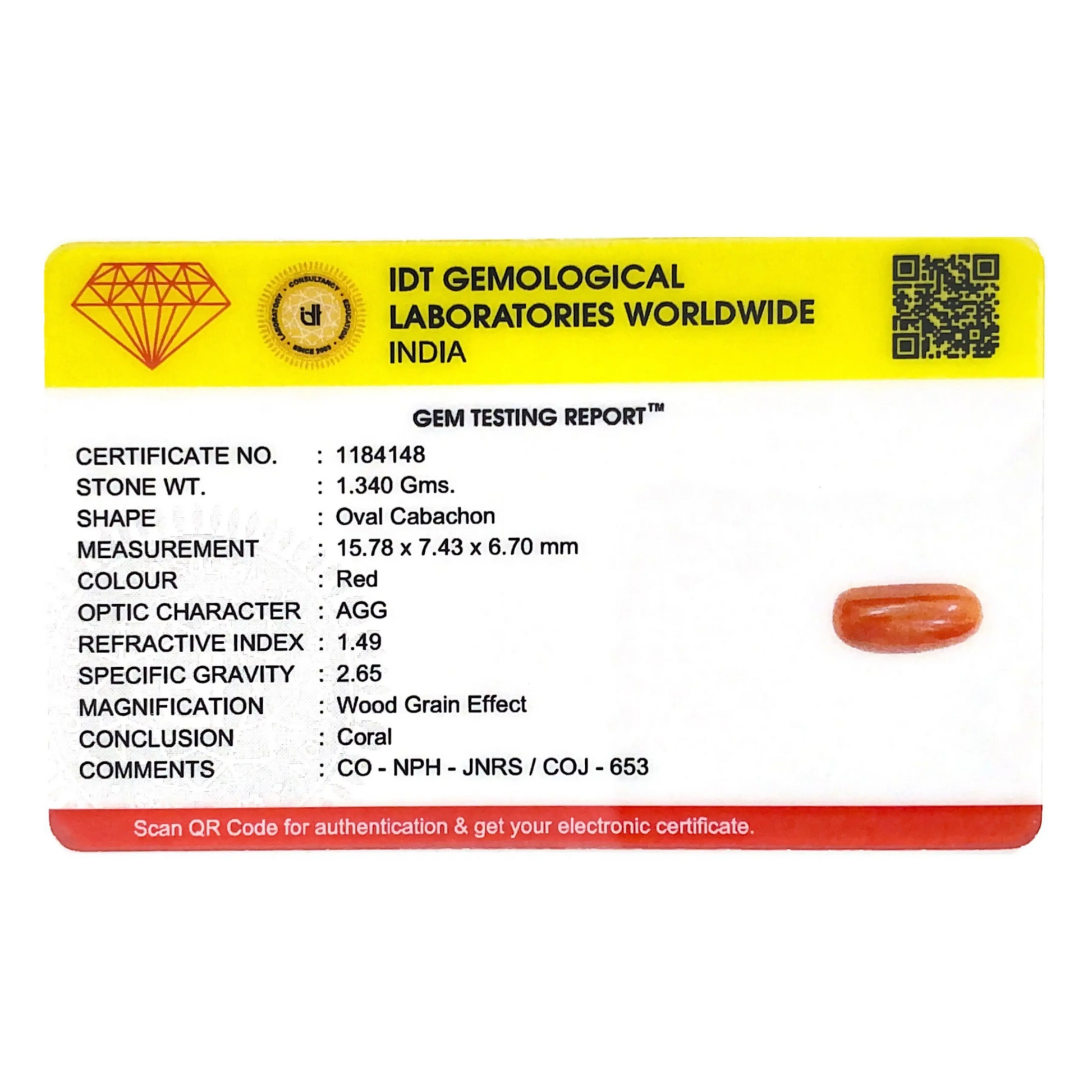 Red Coral - 6.7 Carat