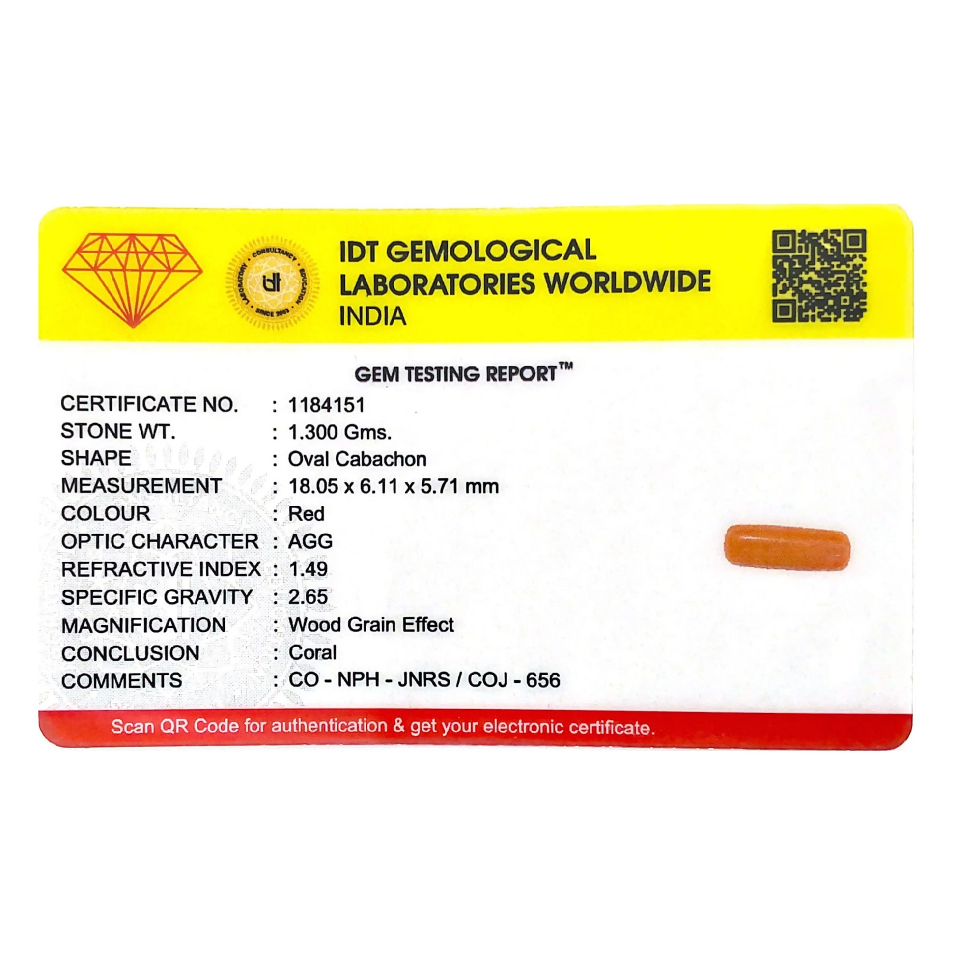 Red Coral - 6.5 Carat