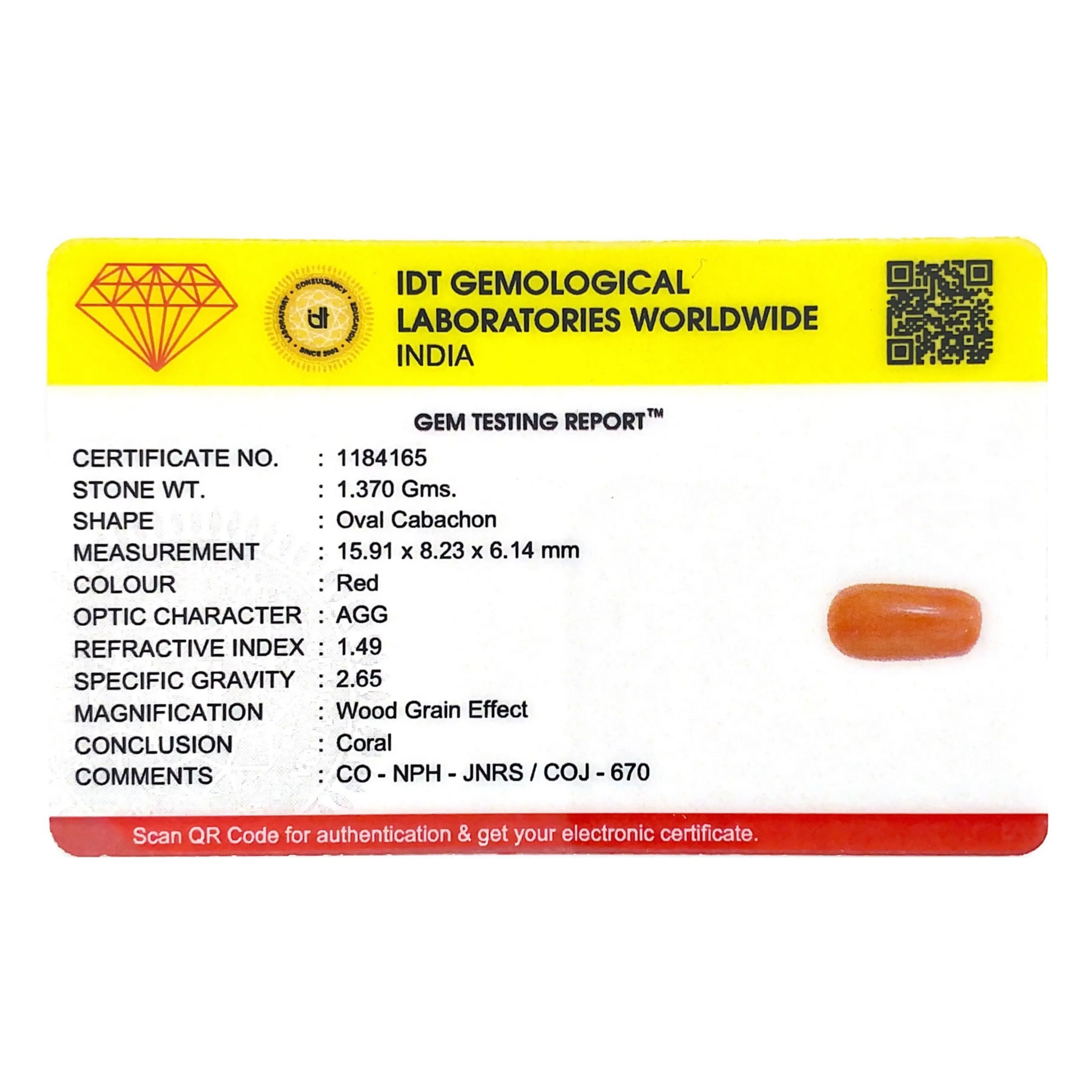 Red Coral - 6.85 Carat