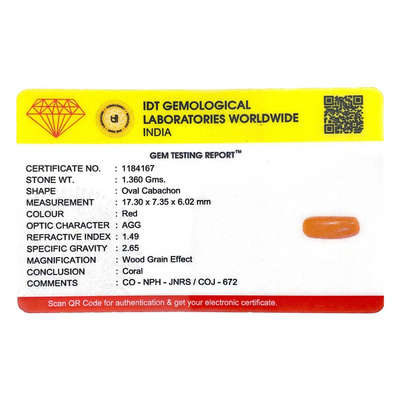 Red Coral - 6.8 Carat