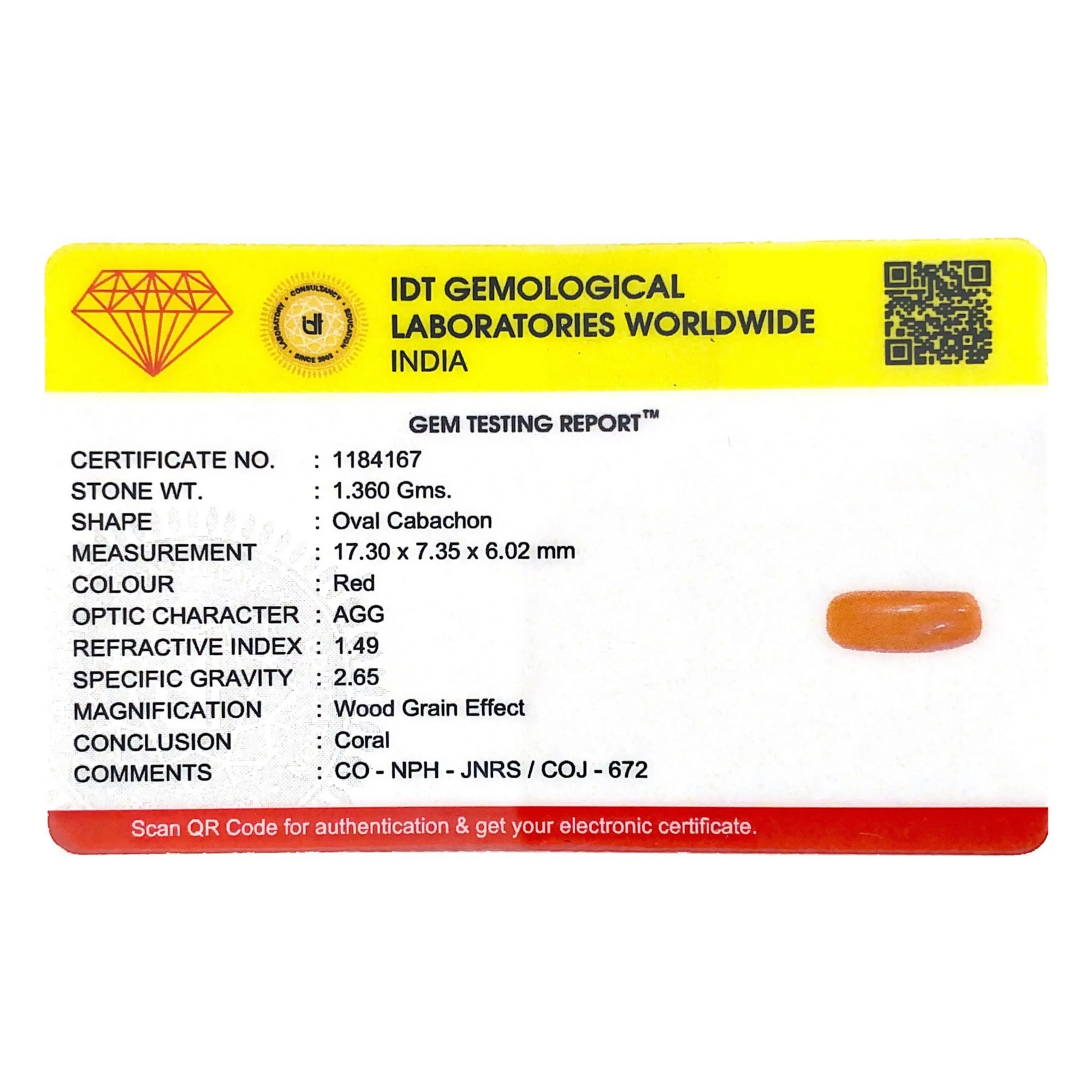 Red Coral - 6.8 Carat