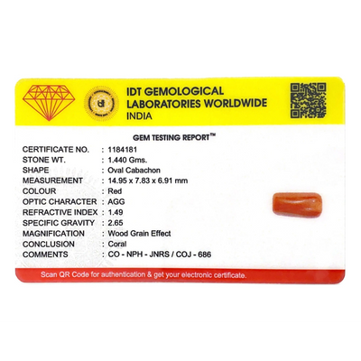 Red Coral - 7.2 Carat