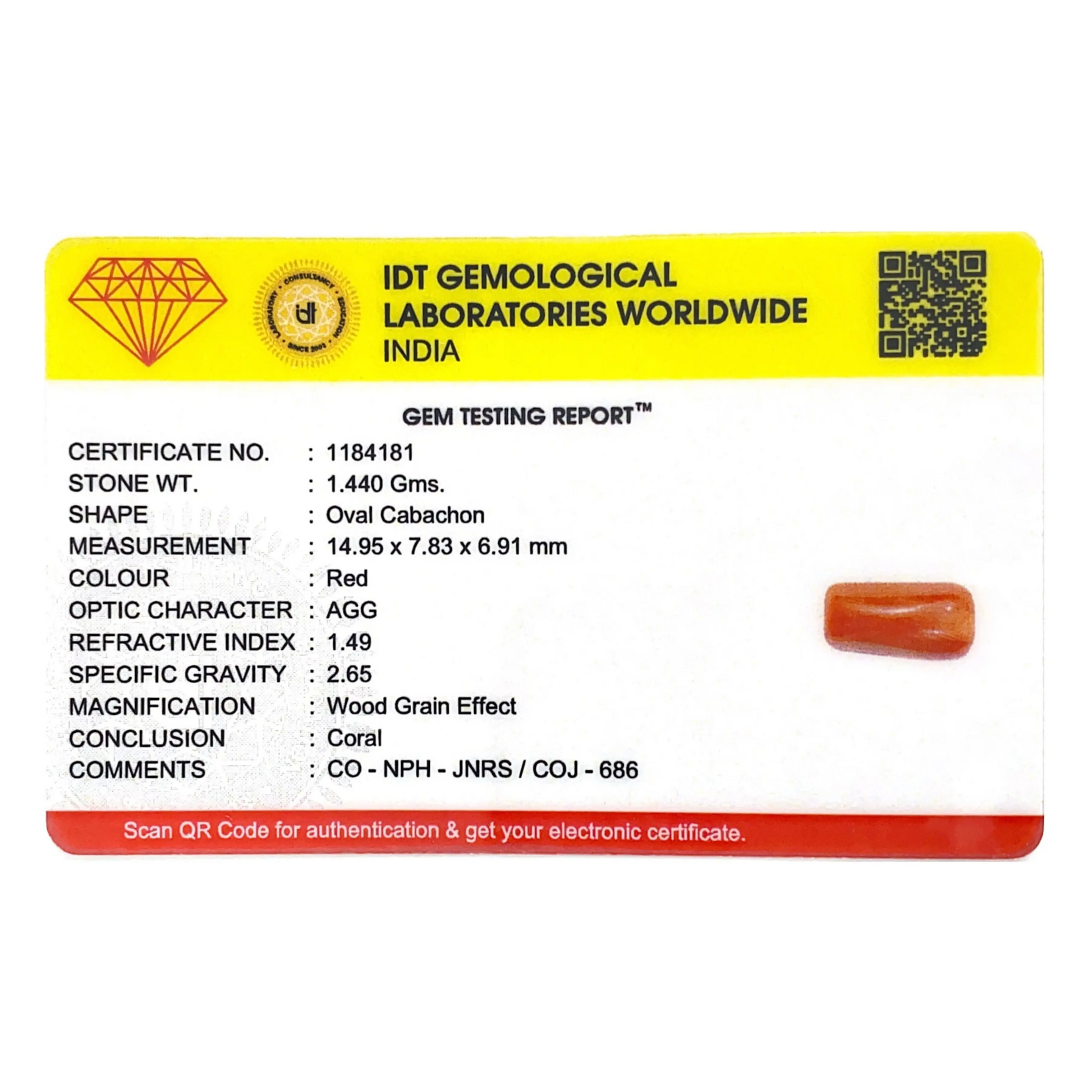 Red Coral - 7.2 Carat