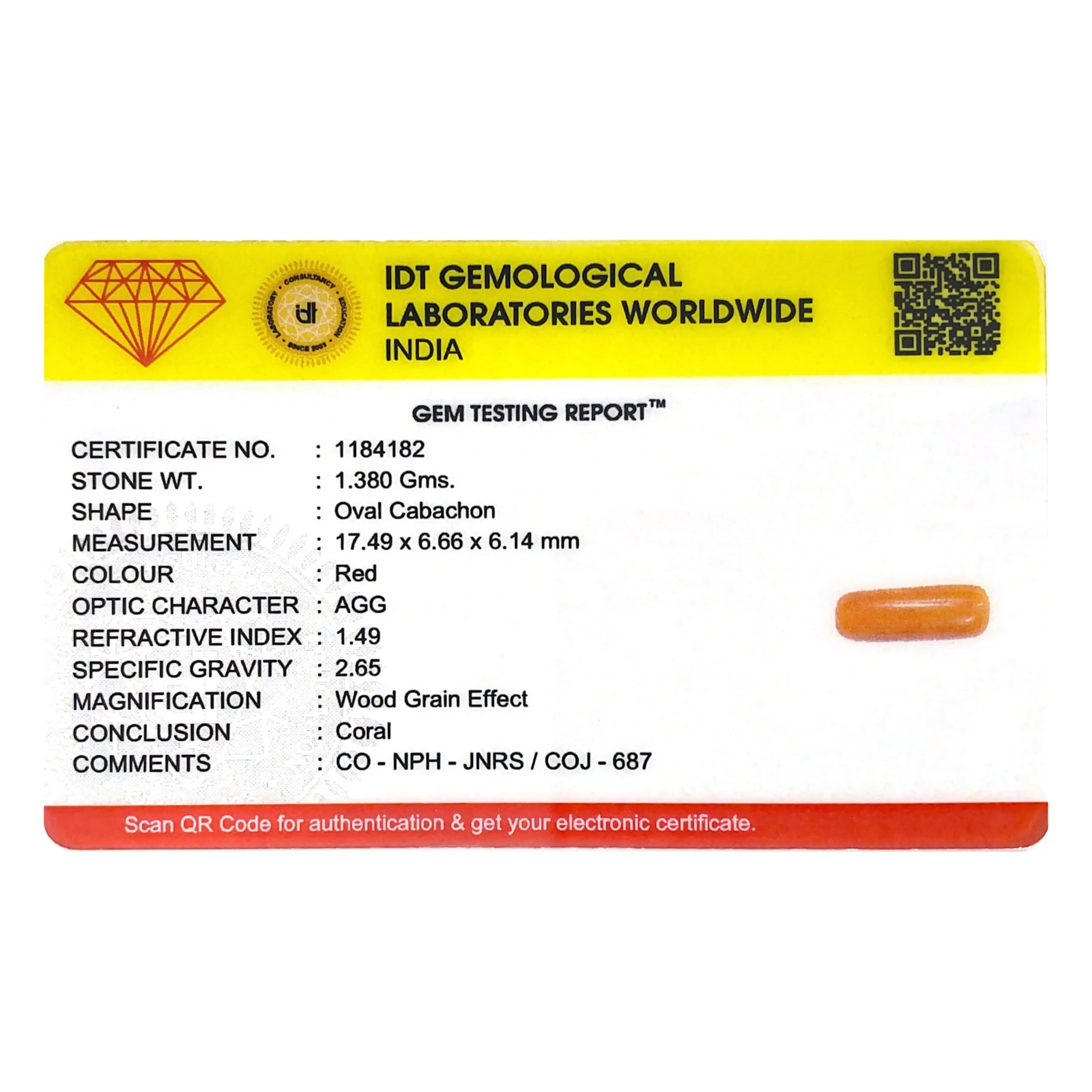 Red Coral - 6.9 Carat