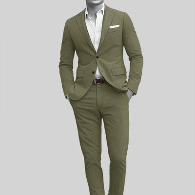 Italian Cotton Lycra Texura Suit