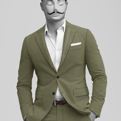 Italian Cotton Lycra Texura Suit