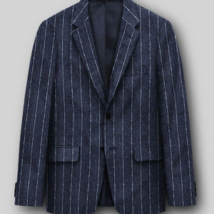 Maestro Lumel Silver Stripe Linen Wool Silk Jacket
