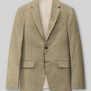Italian Wool Linen Basket Weave Inol Jacket