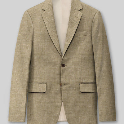 Italian Wool Linen Basket Weave Inol Jacket