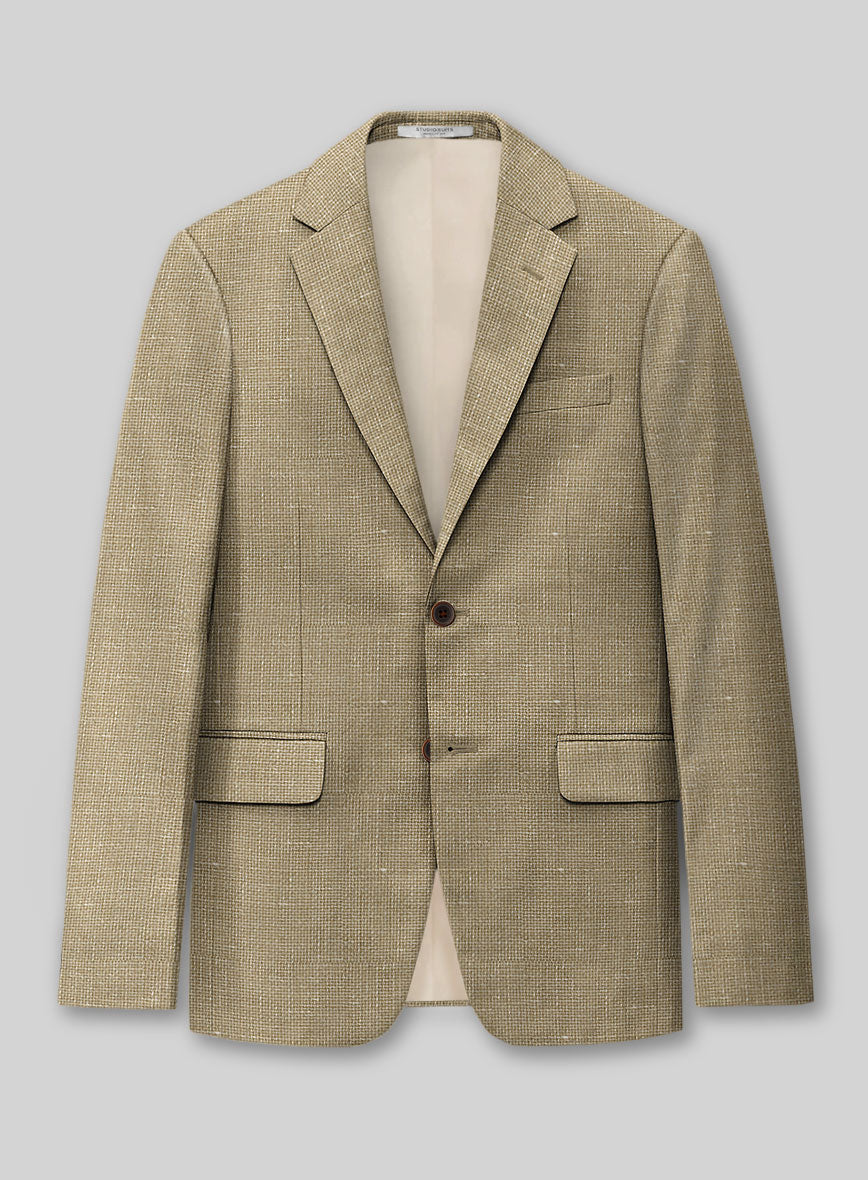 Italian Wool Linen Basket Weave Inol Jacket