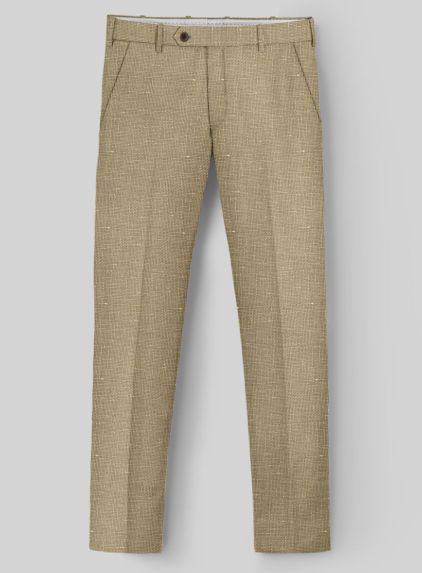 Italian Wool Linen Basket Weave Inol Pants