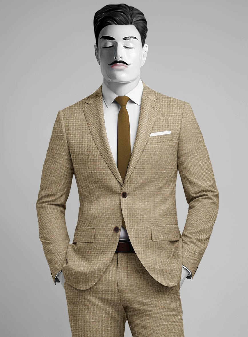 Italian Wool Linen Basket Weave Inol Suit