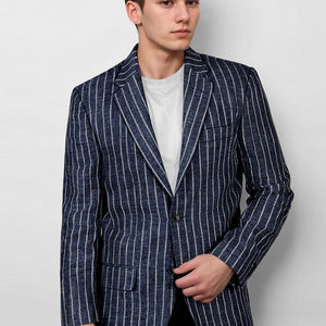 Maestro Volis Stripe Linen Wool Silk Jacket