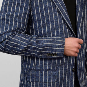 Maestro Volis Stripe Linen Wool Silk Jacket