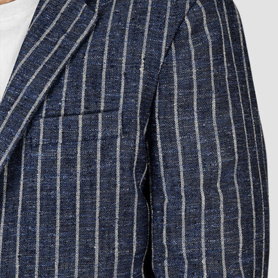 Maestro Volis Stripe Linen Wool Silk Jacket