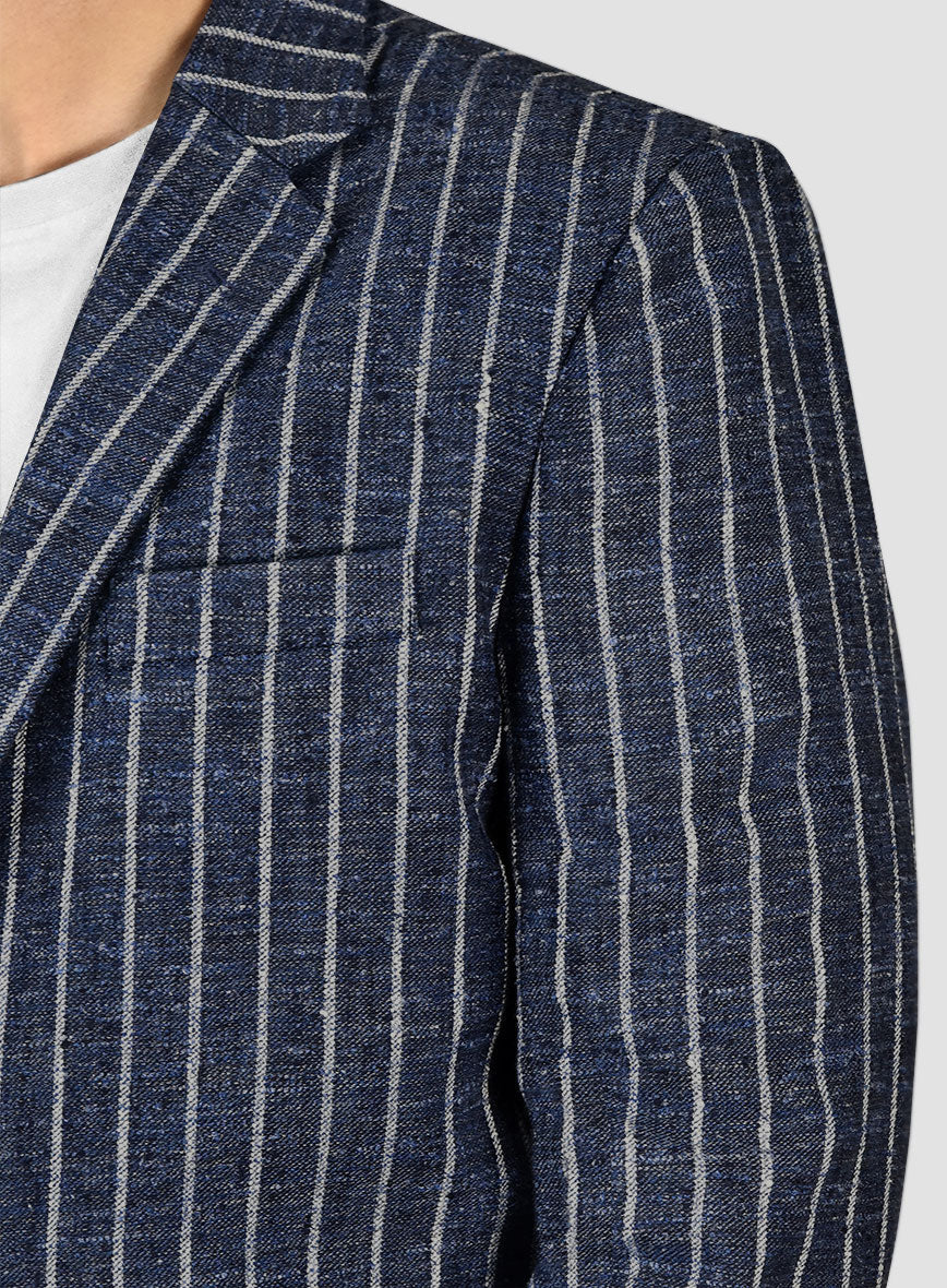 Maestro Volis Stripe Linen Wool Silk Jacket