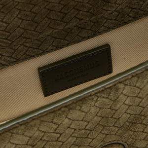 Jacquemus Le Bambino Suede Top Handle Khaki Bag