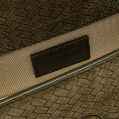 Jacquemus Le Bambino Suede Top Handle Khaki Bag